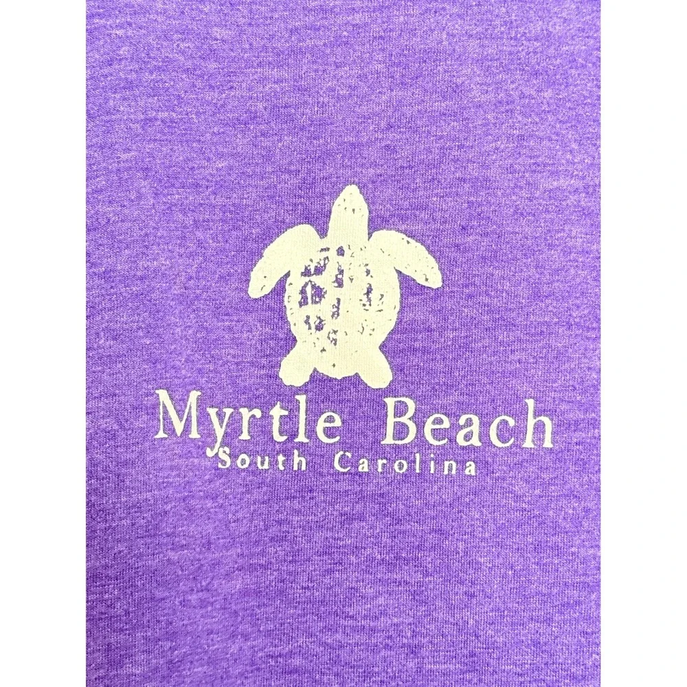 Mahi Surf Co. T-Shirt Men 2XL Purple Myrtle Beach South Carolina Sea Turtle Tee